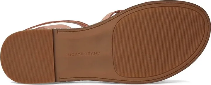 Lucky Brand Kielly Cross Strap Flat Sandals Women's Sandals Bellini : 9 B - Medium, Leather - Image 3