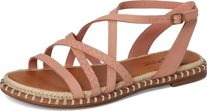 Lucky Brand Kielly Cross Strap Flat Sandals Women's Sandals Bellini : 9 B - Medium, Leather - Image 5