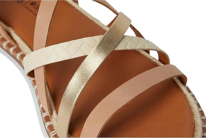 Lucky Brand Kielly Cross Strap Flat Sandals Women's Sandals Rhodonite Combo : 11 B - Medium, Leather - Image 7