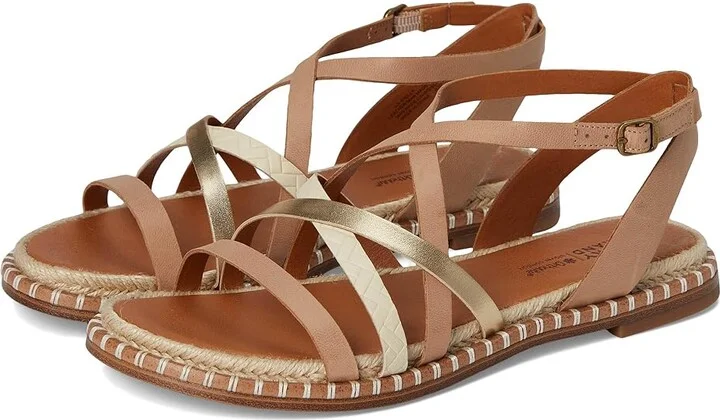 Lucky Brand Kielly Cross Strap Flat Sandals Women's Sandals Rhodonite Combo : 11 B - Medium, Leather