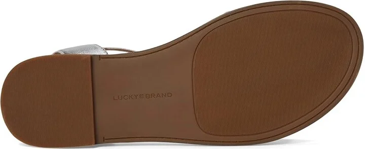 Lucky Brand Kimaya Ankle Strap Sandal Women's Sandals Silver : 8 B - Medium, Synthetic - Image 3
