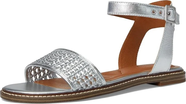 Lucky Brand Kimaya Ankle Strap Sandal Women's Sandals Silver : 8 B - Medium, Synthetic - Image 5