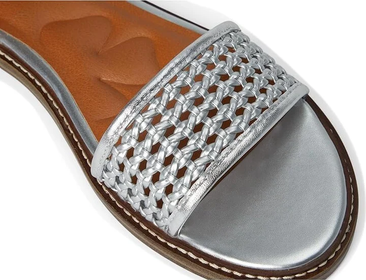 Lucky Brand Kimaya Ankle Strap Sandal Women's Sandals Silver : 8 B - Medium, Synthetic - Image 7