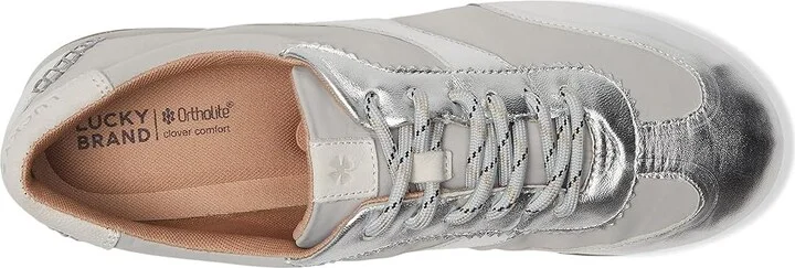Lucky Brand Kofila Sneakers Women's Shoes Silver : 10 B - Medium, Leather - Image 2