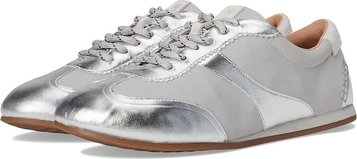 Lucky Brand Kofila Sneakers Women's Shoes Silver : 10 B - Medium, Leather