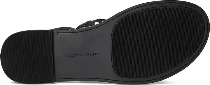 Lucky Brand Korina Beaded Gladiator Sandals Women's Sandals Black : 6 B - Medium, Rubber - Image 3
