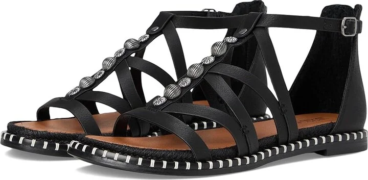 Lucky Brand Korina Beaded Gladiator Sandals Women's Sandals Black : 6 B - Medium, Rubber