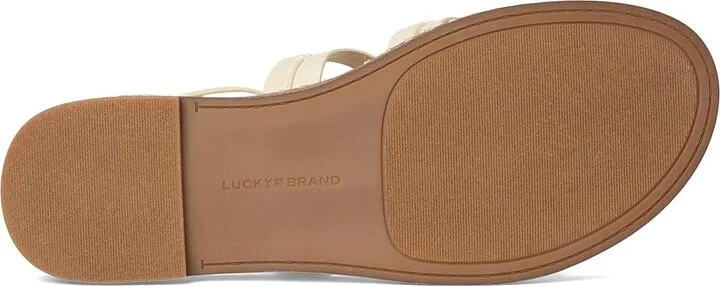 Lucky Brand Korina Beaded Gladiator Sandals Women's Sandals Dark Parchment : 7 B - Medium, Rubber - Image 3