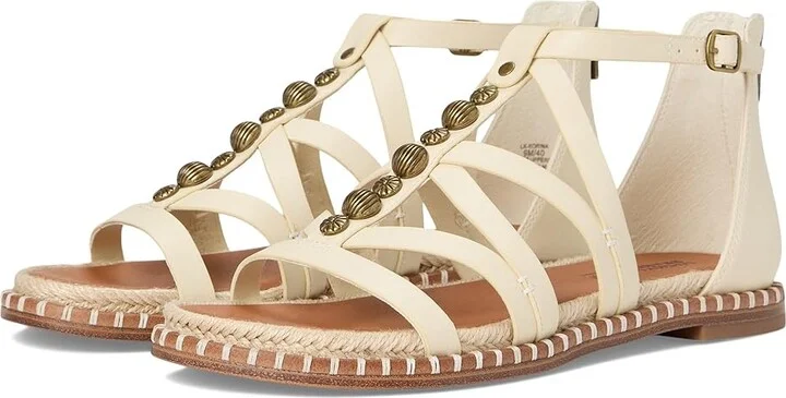 Lucky Brand Korina Beaded Gladiator Sandals Women's Sandals Dark Parchment : 7 B - Medium, Rubber