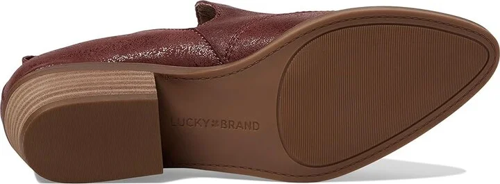 Lucky Brand Mahzan Women's Slip on Shoes Brownstone : 5 M, Leather - Image 3