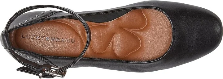 Lucky Brand Melsin Women's Flat Shoes Black : 5.5 B - Medium, Leather - Image 2