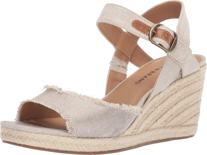 Lucky Brand Mindra Women's Shoes Natural/Plat : 7 W, Textile - Image 2