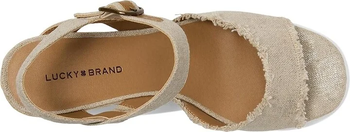 Lucky Brand Mindra Women's Shoes Natural/Plat : 7 W, Textile - Image 3