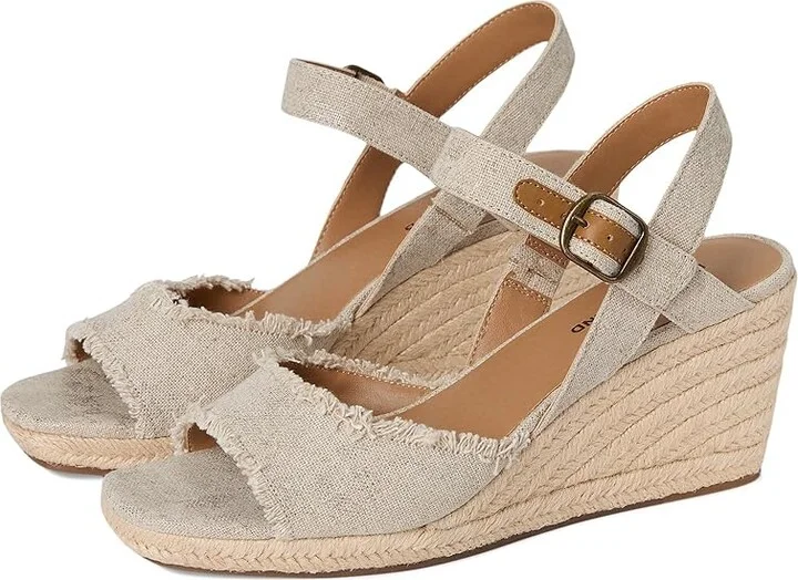 Lucky Brand Mindra Women's Shoes Natural/Plat : 7 W, Textile