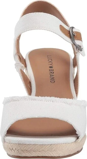 Lucky Brand Mindra Women's Shoes White : 5 W, Textile - Image 6