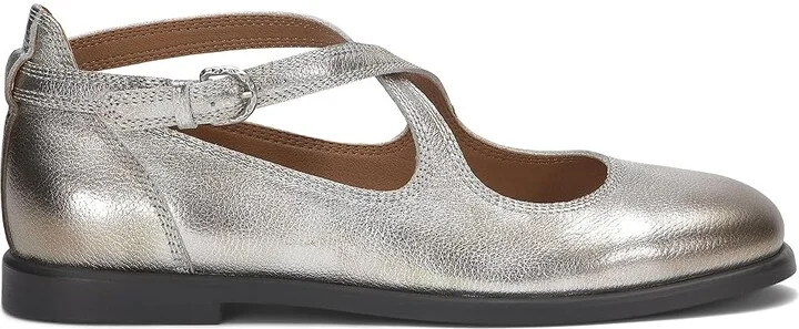 Lucky Brand Necia Women's Flat Shoes Silver : 10 B - Medium, Leather/Rubber - Image 6