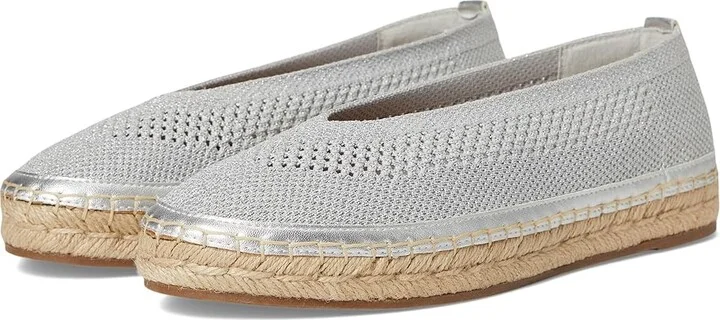 Lucky Brand Orena Knit Espadrille Sandals Women's Sandals Silver : 8.5 B - Medium