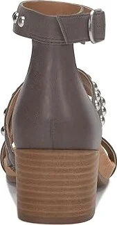 Lucky Brand Piah Studded Heeled Sandal Women's Sandals Chocolate : 8 B - Medium, Leather - Image 4