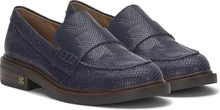 Lucky Brand Salima Women's Flat Shoes Navy Blazer : 8.5 B - Medium, Leather/Polyester/Rubber