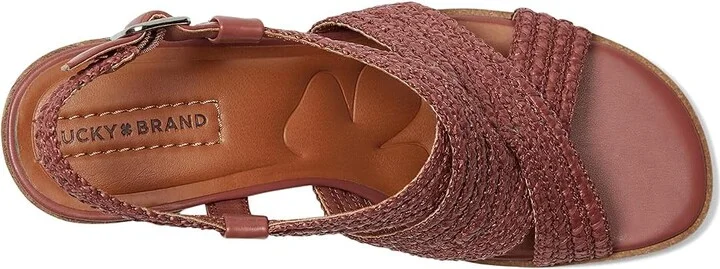 Lucky Brand Sasina Cut Out Heeled Sandals Women's Sandals Rose Dusk : 9 B - Medium, Synthetic - Image 2