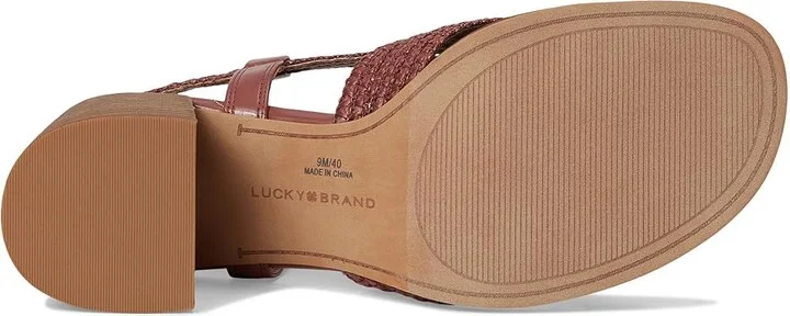Lucky Brand Sasina Cut Out Heeled Sandals Women's Sandals Rose Dusk : 9 B - Medium, Synthetic - Image 3