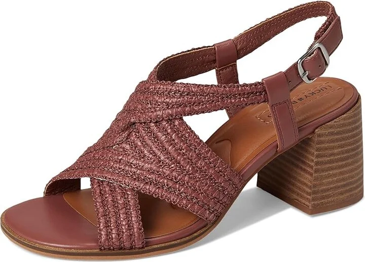 Lucky Brand Sasina Cut Out Heeled Sandals Women's Sandals Rose Dusk : 9 B - Medium, Synthetic - Image 5
