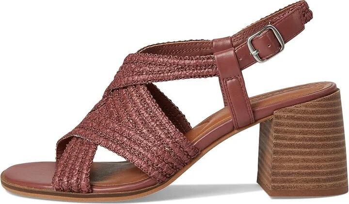 Lucky Brand Sasina Cut Out Heeled Sandals Women's Sandals Rose Dusk : 9 B - Medium, Synthetic - Image 6