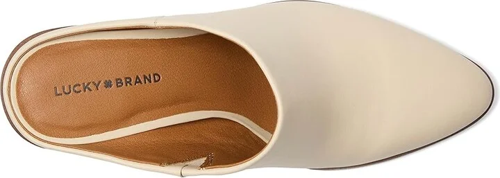 Lucky Brand Sharla High Women's Heels Vanilla : 6 B - Medium, Leather - Image 2
