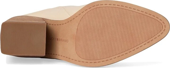Lucky Brand Sharla High Women's Heels Vanilla : 6 B - Medium, Leather - Image 3