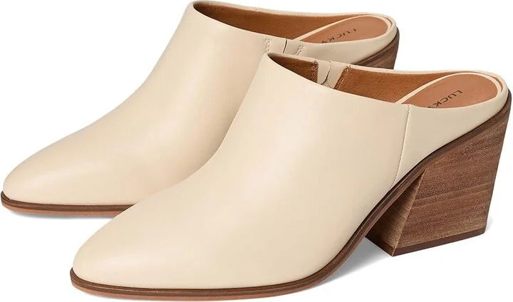Lucky Brand Sharla High Women's Heels Vanilla : 6 B - Medium, Leather