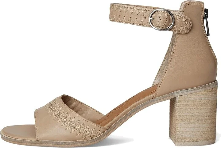 Lucky Brand Shivona Stitched Heeled Sandal Women's Sandals Smoke Grey : 7 B - Medium, Leather - Image 6