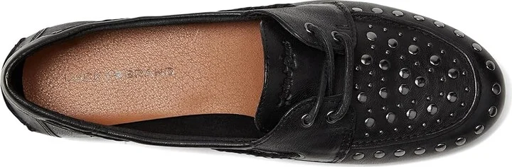 Lucky Brand Timini Studded Loafer Women's Flat Shoes Black : 11 B - Medium, Leather - Image 2