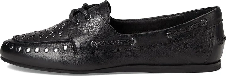 Lucky Brand Timini Studded Loafer Women's Flat Shoes Black : 11 B - Medium, Leather - Image 6