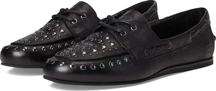 Lucky Brand Timini Studded Loafer Women's Flat Shoes Black : 11 B - Medium, Leather