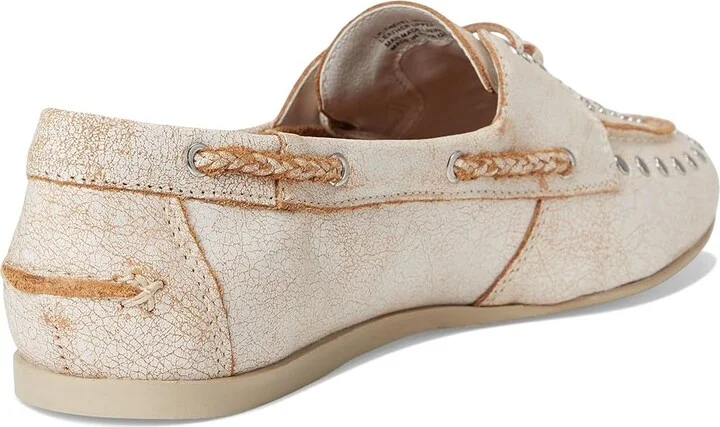 Lucky Brand Timini Studded Loafer Women's Flat Shoes White : 5 B - Medium, Leather - Image 4