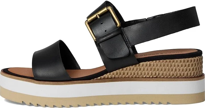 Lucky Brand Turoma Platform Wedge Sandals Women's Sandals Black : 6 B - Medium, Synthetic - Image 6