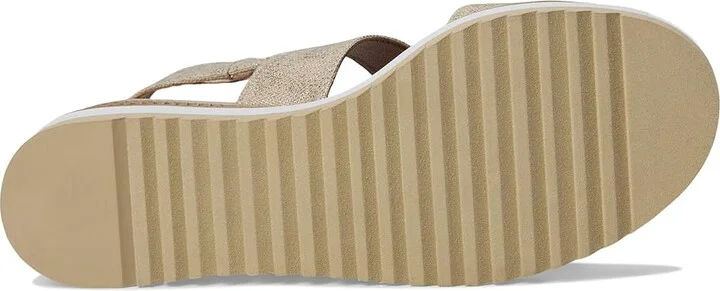 Lucky Brand Turoma Platform Wedge Sandals Women's Sandals Natural/Platinum : 11 B - Medium, Synthetic - Image 3