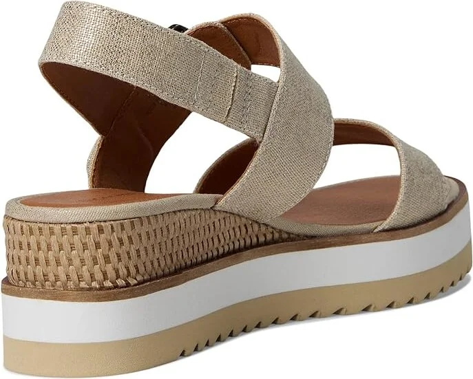 Lucky Brand Turoma Platform Wedge Sandals Women's Sandals Natural/Platinum : 11 B - Medium, Synthetic - Image 4