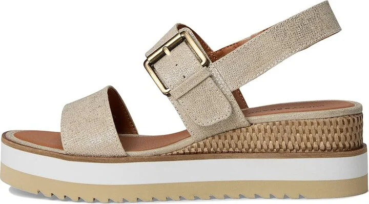 Lucky Brand Turoma Platform Wedge Sandals Women's Sandals Natural/Platinum : 11 B - Medium, Synthetic - Image 6