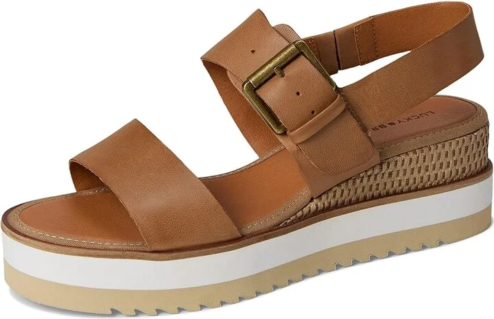 Lucky Brand Turoma Platform Wedge Sandals Women's Sandals Tuscany : 6 B - Medium, Synthetic - Image 5