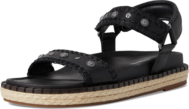 Lucky Brand Ullani Studded Platform Sandal Women's Sandals Black : 9 B - Medium, Leather - Image 5