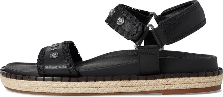 Lucky Brand Ullani Studded Platform Sandal Women's Sandals Black : 9 B - Medium, Leather - Image 6
