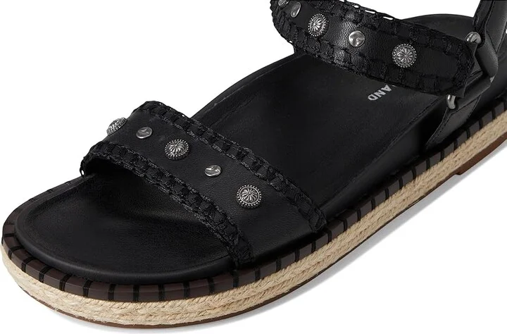 Lucky Brand Ullani Studded Platform Sandal Women's Sandals Black : 9 B - Medium, Leather - Image 7