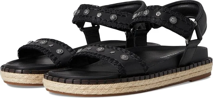 Lucky Brand Ullani Studded Platform Sandal Women's Sandals Black : 9 B - Medium, Leather
