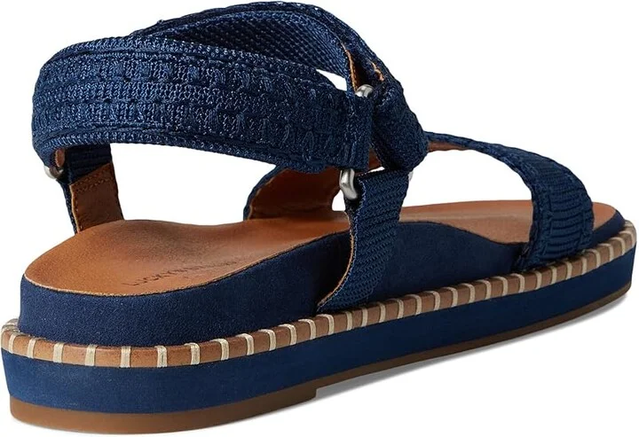 Lucky Brand Ullaniah Platform Ankle Strap Sandals Women's Sandals Dark Chambray : 9 B - Medium, Textile - Image 4