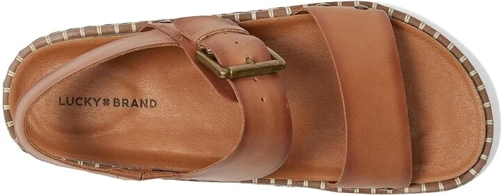 Lucky Brand Umora Women's Sandals Latte : 6.5 M, Leather - Image 2
