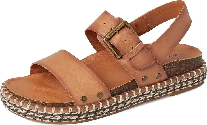Lucky Brand Umora Women's Sandals Latte : 6.5 M, Leather - Image 5