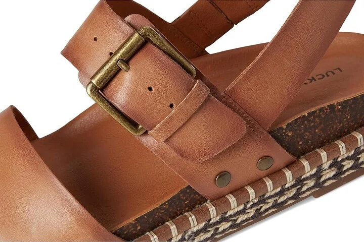 Lucky Brand Umora Women's Sandals Latte : 6.5 M, Leather - Image 7
