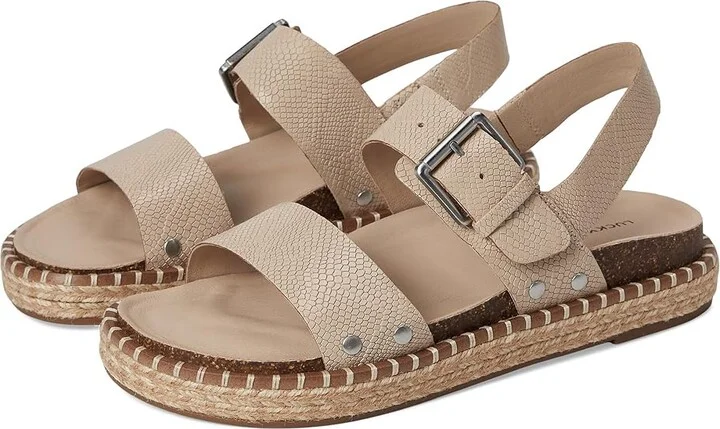 Lucky Brand Umora Women's Sandals Smoke Grey : 6.5 M, Leather
