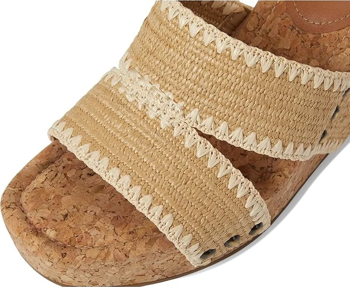 Lucky Brand Vickta Woven Band Cork Wedge Sandals Women's Sandals Dark Natural : 9 B - Medium, Synthetic - Image 7